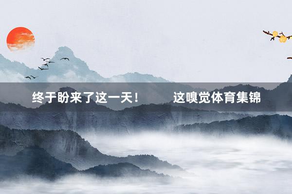 终于盼来了这一天！        这嗅觉体育集锦
