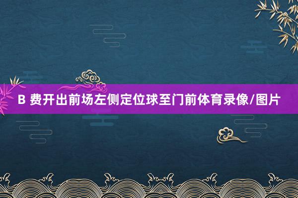 B 费开出前场左侧定位球至门前体育录像/图片